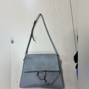 Chloe Gray and Taupe Leather Shoulder Bag